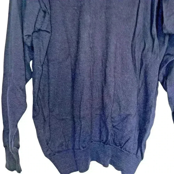 Punta Ala Sz L Merino Wool Pullover Sweater Collared Preppy Dark Academia - Picture 10 of 11